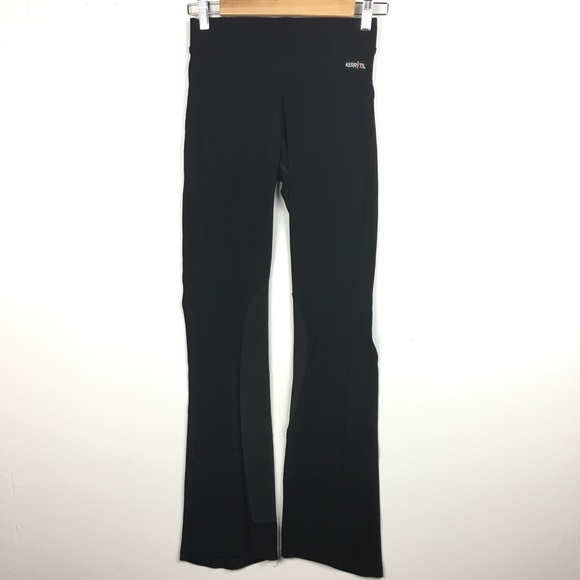Kerrits Pants - Kerrits Crossover Knee Patch Black Riding Pants